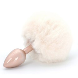 happiness TOYJOY Plug Queue de Lapin Enchanting Bunnytail 5 x 2.8cm Blanc
